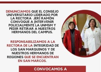Proponen Denunciar a Rectora Jerí Por Instalar «Comisión De Dialogo» Solo De Fachada