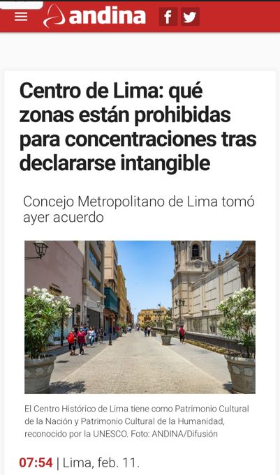 Porky Racista y Clasista Declara Intangible el Centro de Lima ¡Quiere Más Muertos el Alcalde!