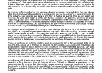 Perú: ML 19 llama a persistir en la lucha antidictadura genocida