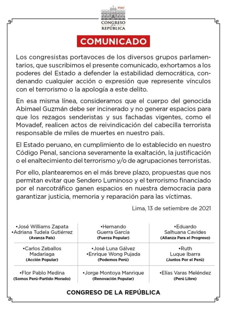 Perú: Derecha se queja de persecución judicial a FFAA-FFPP antisubversivas de los 80-90