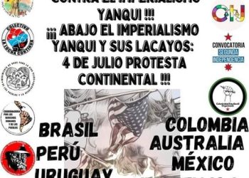 Perú: 4 de julio, en plaza San Martín, Lima,  5pm., protesta contra el imperialismo yanqui