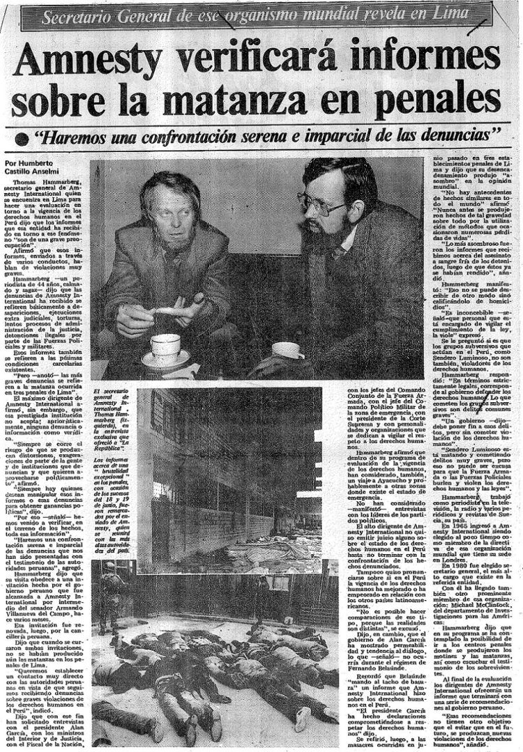 Perú: 38 años del genocidio en los penales