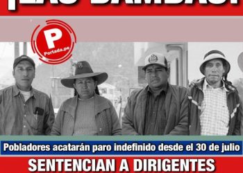 Perú: Rechazo a sentencia contra 11 dirigentes de Cotabambas, Apurímac