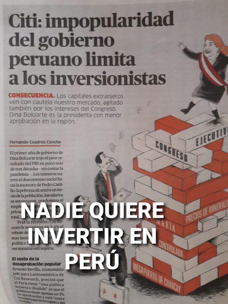 Perú: Ni Tía maría sin licencia social ni el Mega puerto de Chancay salvan aislamiento financiero internacional de la dictadura