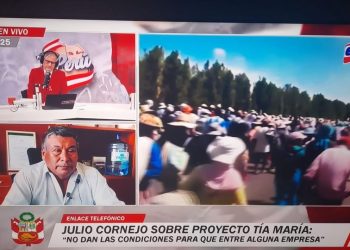Perú: Dictadura miente sobre proyecto Tía María en su mensaje presidencial pues Valle del Tambo no lo respalda, afirma dirigente