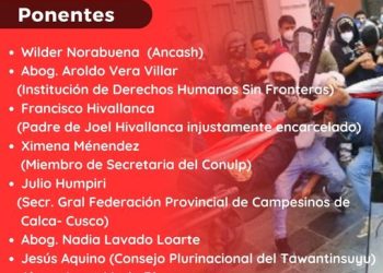 Perú: Libertad ya de los presos de la Comunidad de Cuyo y demás presos políticos.