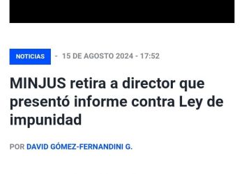 Perú: No solo parlamento es responsable de leyes pro organizaciones criminales y violadores de derechos humanos.