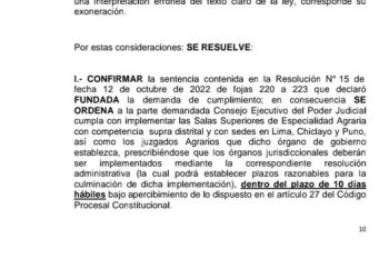 Perú: Fujimontesinismo anti agrario perdió en el poder judicial: se restituye Juzgados Agrarios