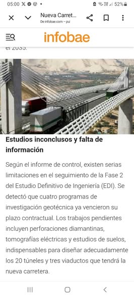 Perú: fiasco: nueva carretera central que inicia J. Balcazar