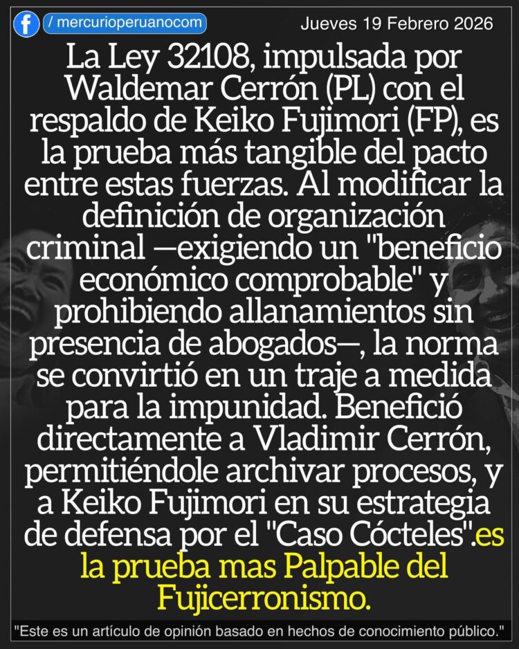 Perú: el fujicerronismo realmente existente