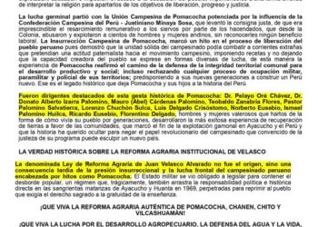 Perú: !Viva el 65 aniversario de la insurrección campesina de Pomacocha, Ayacucho!